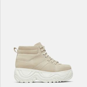 Zara Flat Genuine Leather High Top Shoes. 7. 5